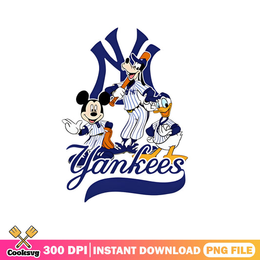 Mickey Mouse New York Yankees PNG, Disney Baseball PNG, MLB PNG
