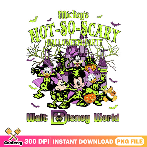 Mickey's not so scary png, party halloween png, disney cartoon png