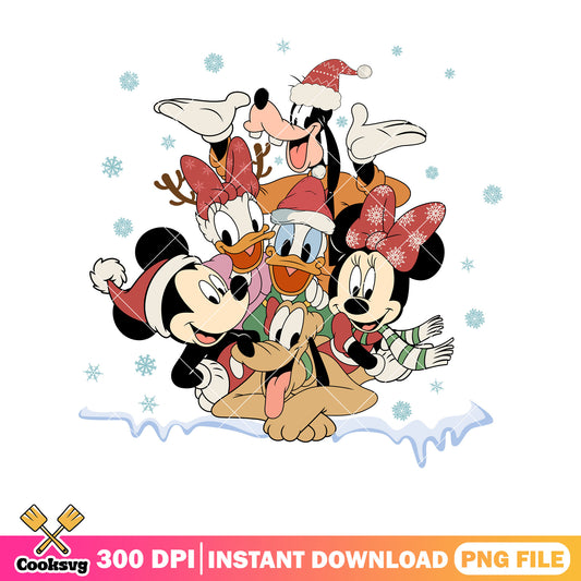 Mickey and friends christmas costume png