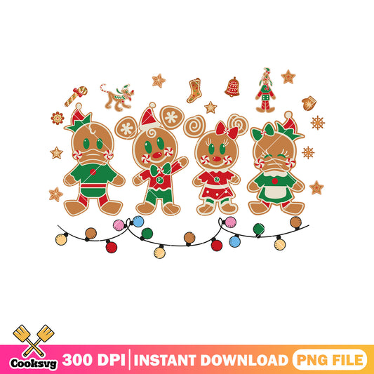 Mickey and friends gingerbread png