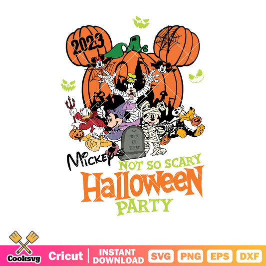 Mickey and friends halloween party svg