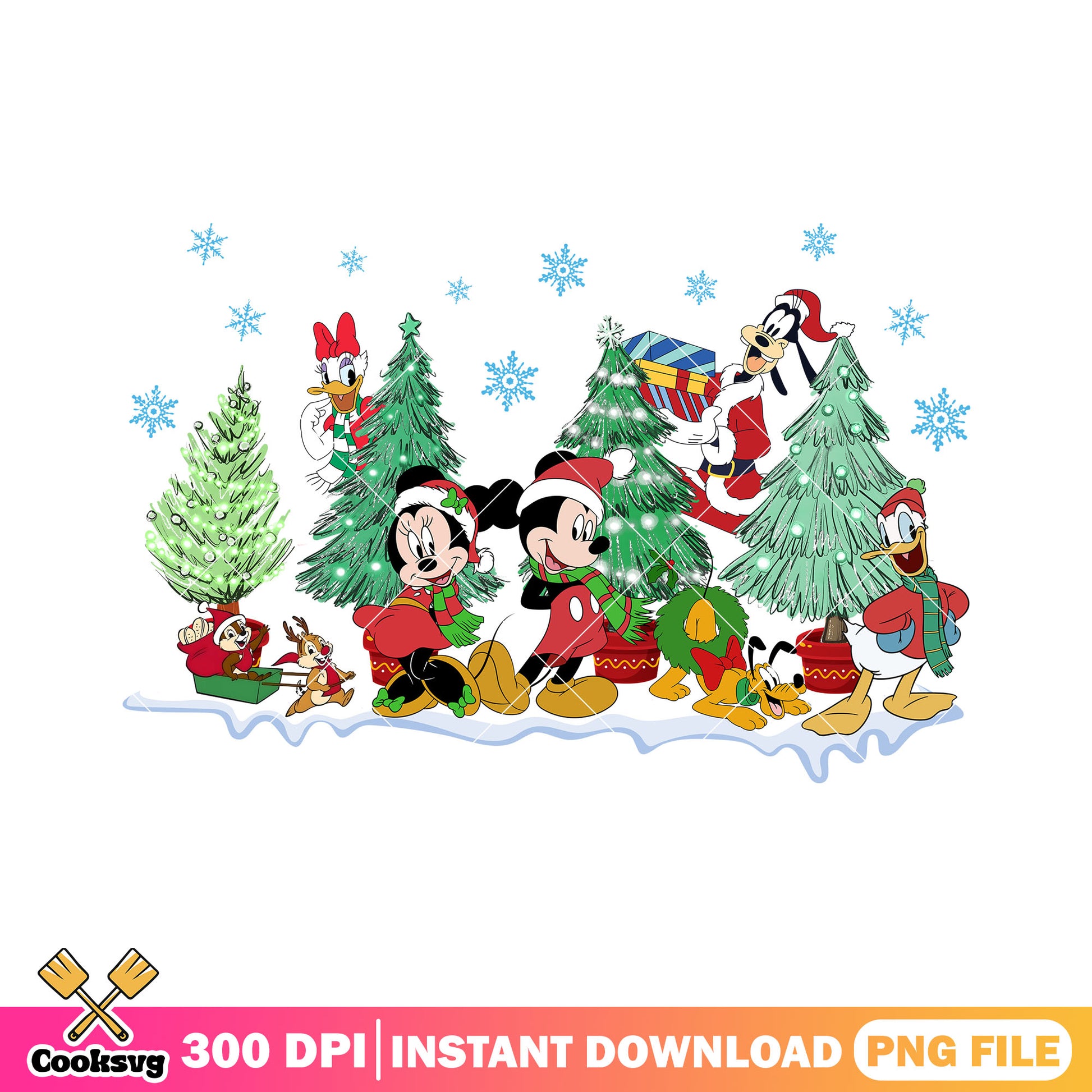 Mickey and friends christmas tree png