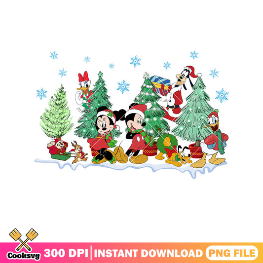 Mickey and friends merry xmas png, merry xmas png, mickey mouse christmas png