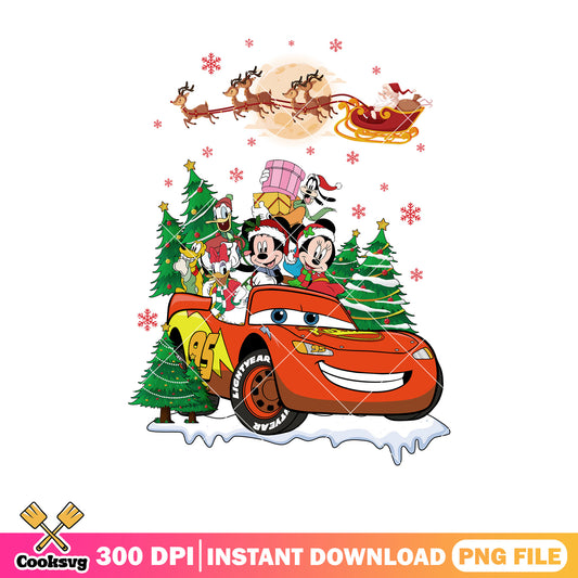 Mickey and mcqueen christmas tree png