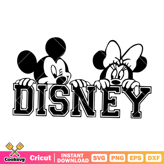 Mickey and minnie disney logo svg, mickey disney svg, mickey and minnie​ svg