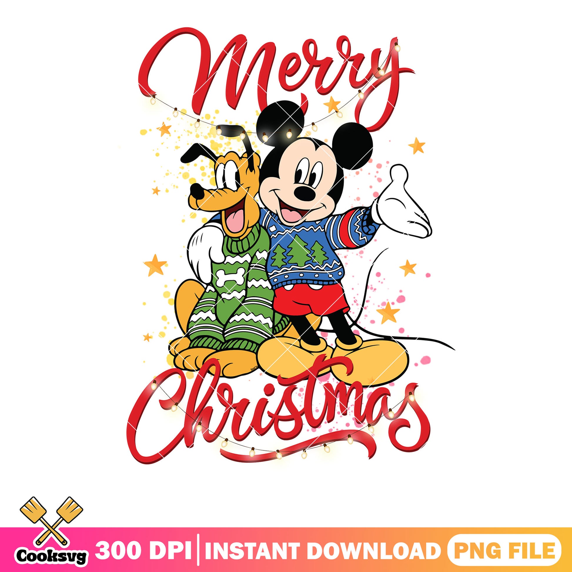 Mickey and pluto christmas png, mickey mouse png, christmas sweater png