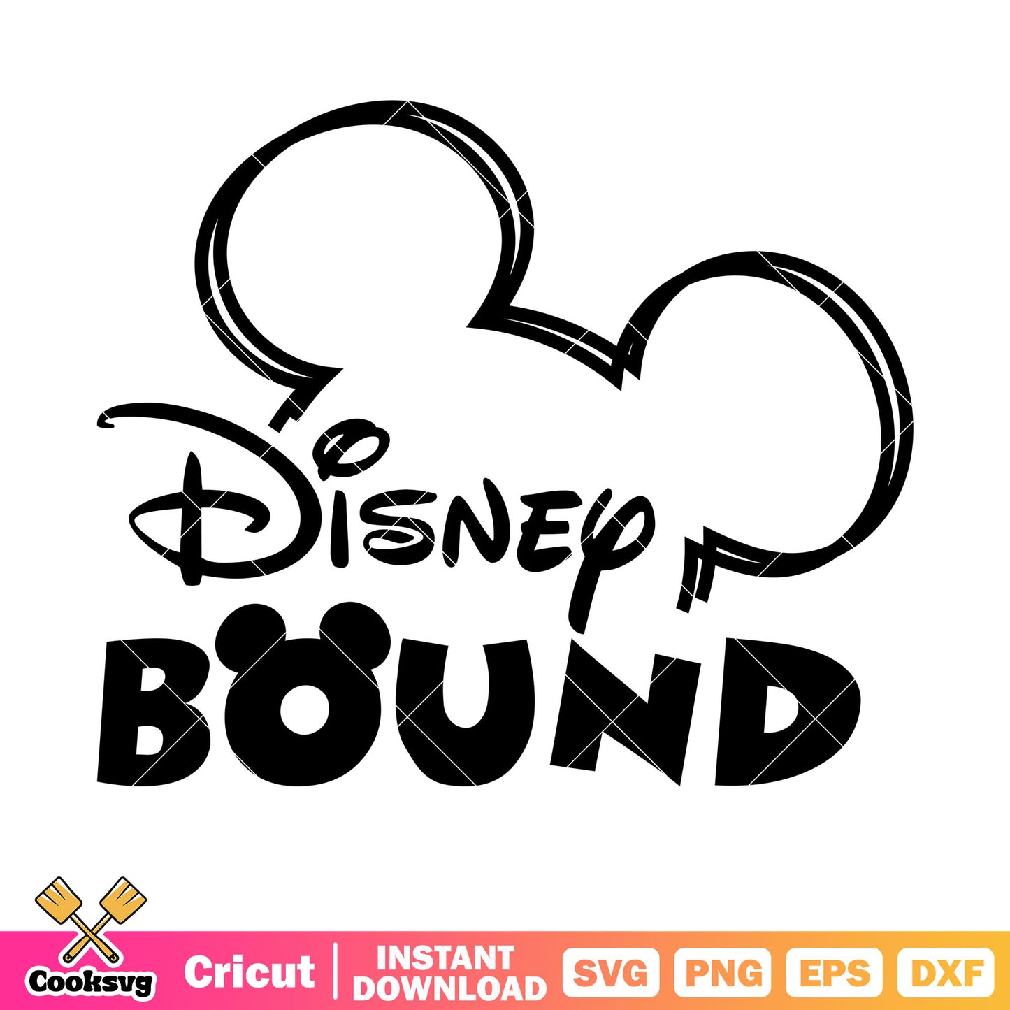 Mickey black head disney bound svg, disney bound​ svg, mickey mouse head svg