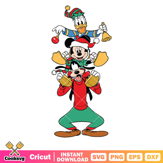 Mickey boy friends christmas svg