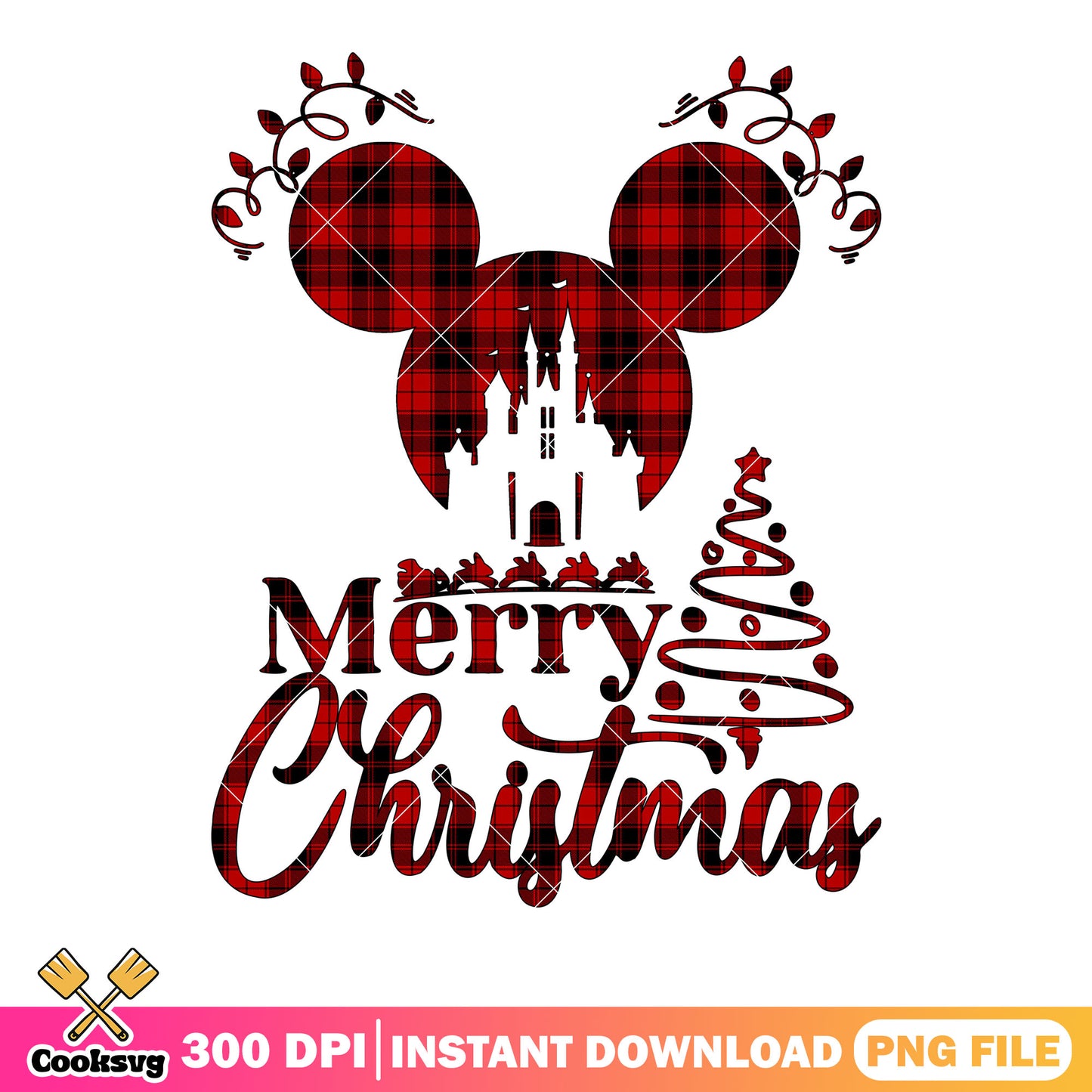 Mickey castle mickey png, merry christmas png, disneyland png