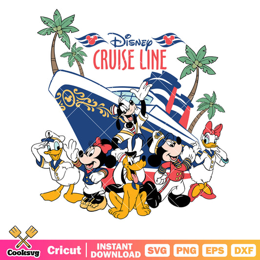 Mickey characters disney cruise line svg, disney cruise line​ svg