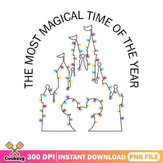 Mickey christmas light magical time png