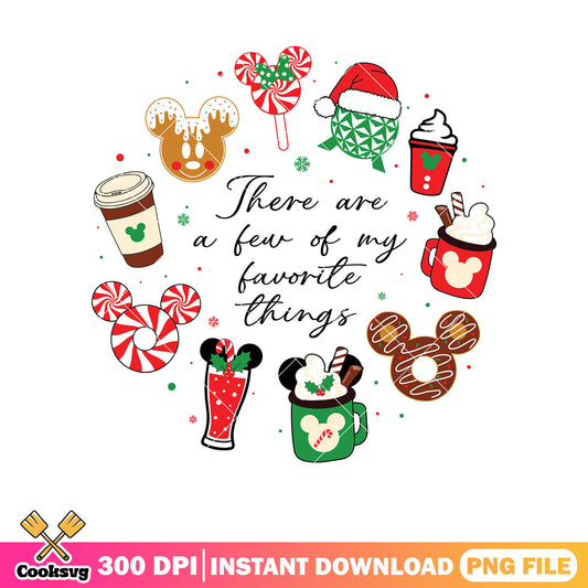 Mickey christmas my favorite things png, junk food mickey​ png