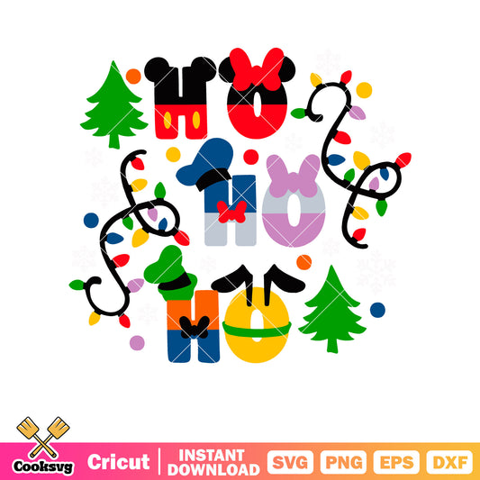 Mickey christmas ornament svg