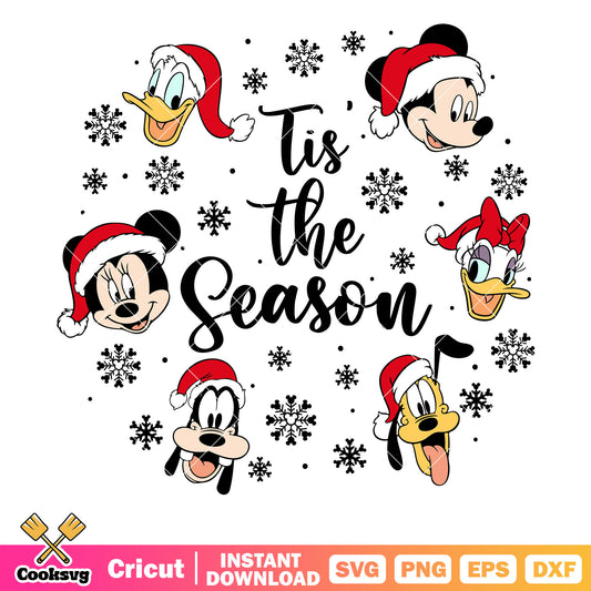 Mickey christmas tis the season svg