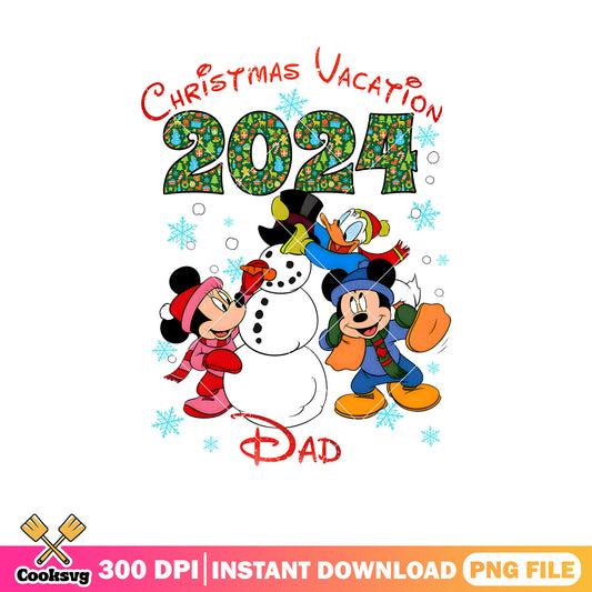 Mickey christmas vacation 2024 dad png, christmas vacation shirts​ png