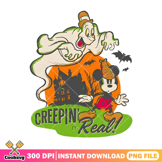Mickey creepin real png, creepin it real​ png, mickey ghost​ png