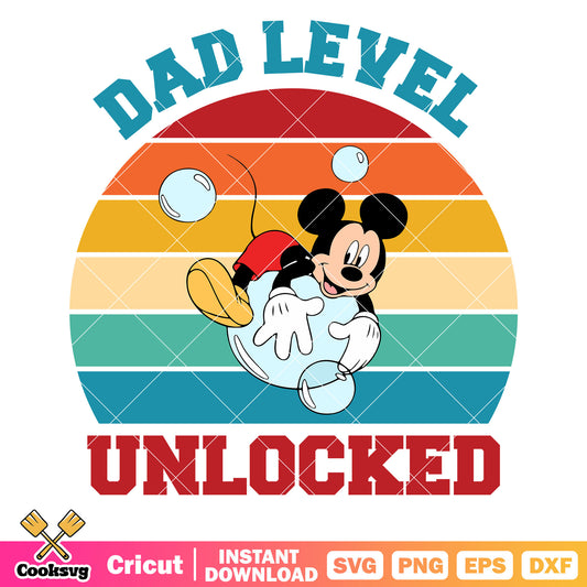 Mickey dad lever unlocked svg, mickey mouse dad​ svg, dad disney​ svg