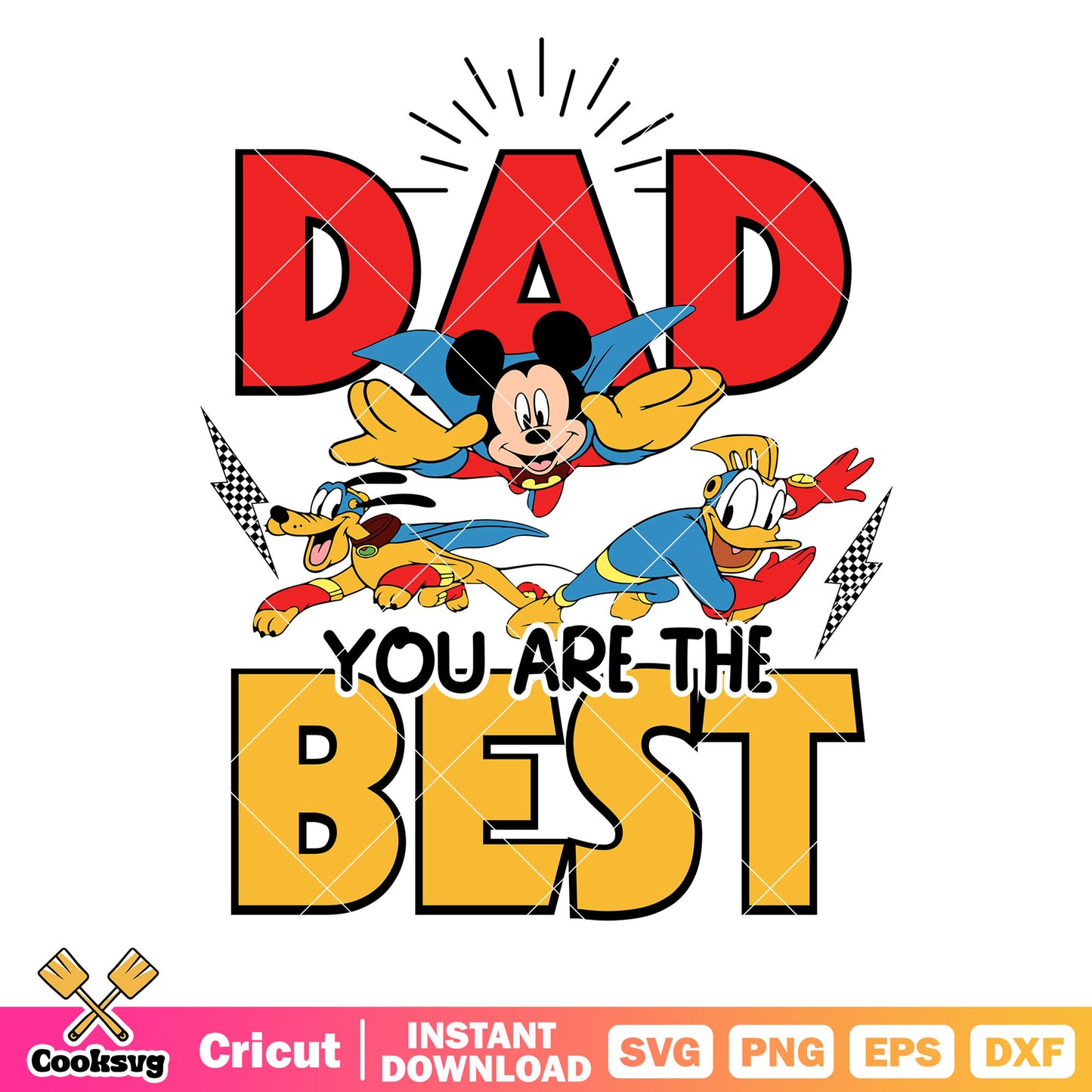 Mickey dad you are the best svg, mickey dad svg, you are the best dad​ svg