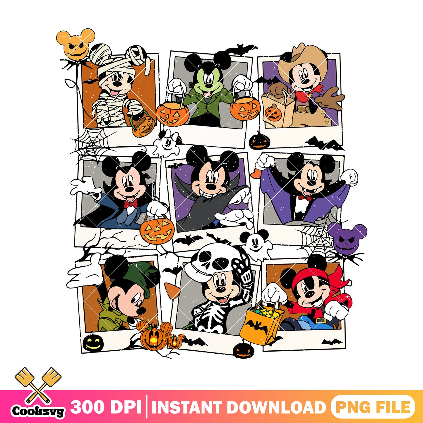 Mickey decor custome png, halloween custome png, disney character png