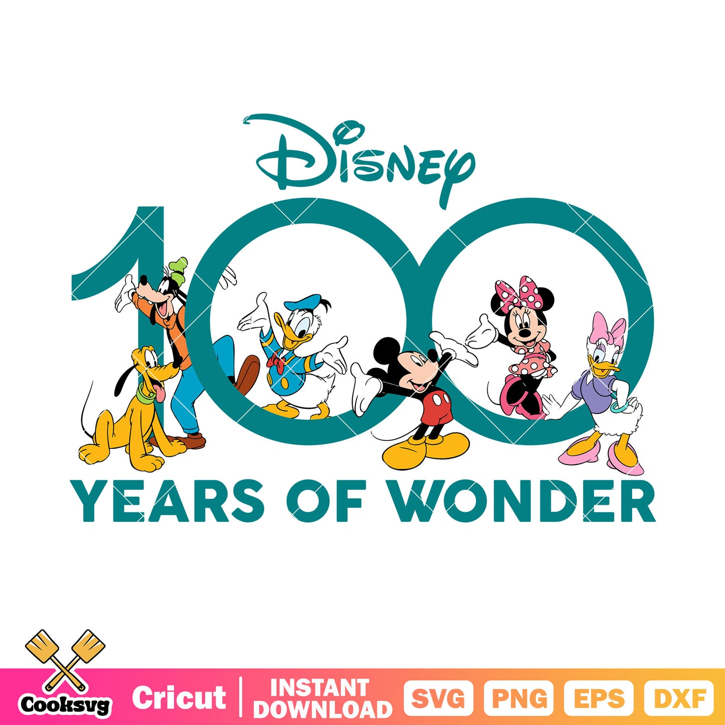 Mickey disney 100 years of wonder svg, disney 100 years of wonder​ svg