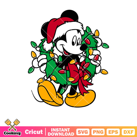 Mickey disney christmas ornament svg