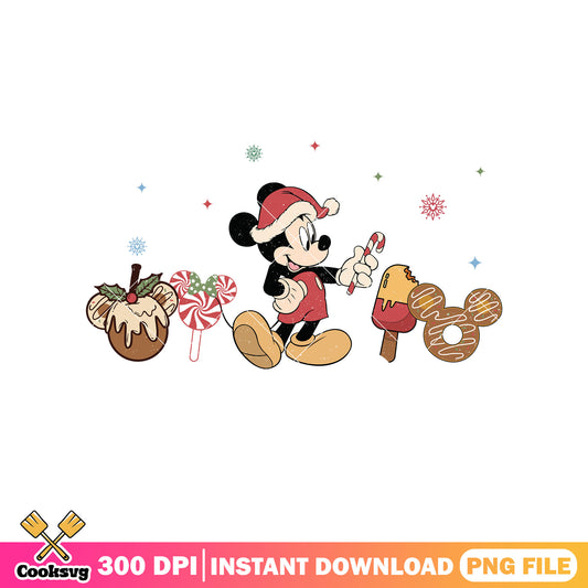 Mickey disney christmas snacks png, snacks christmas​ png, disney christmas png
