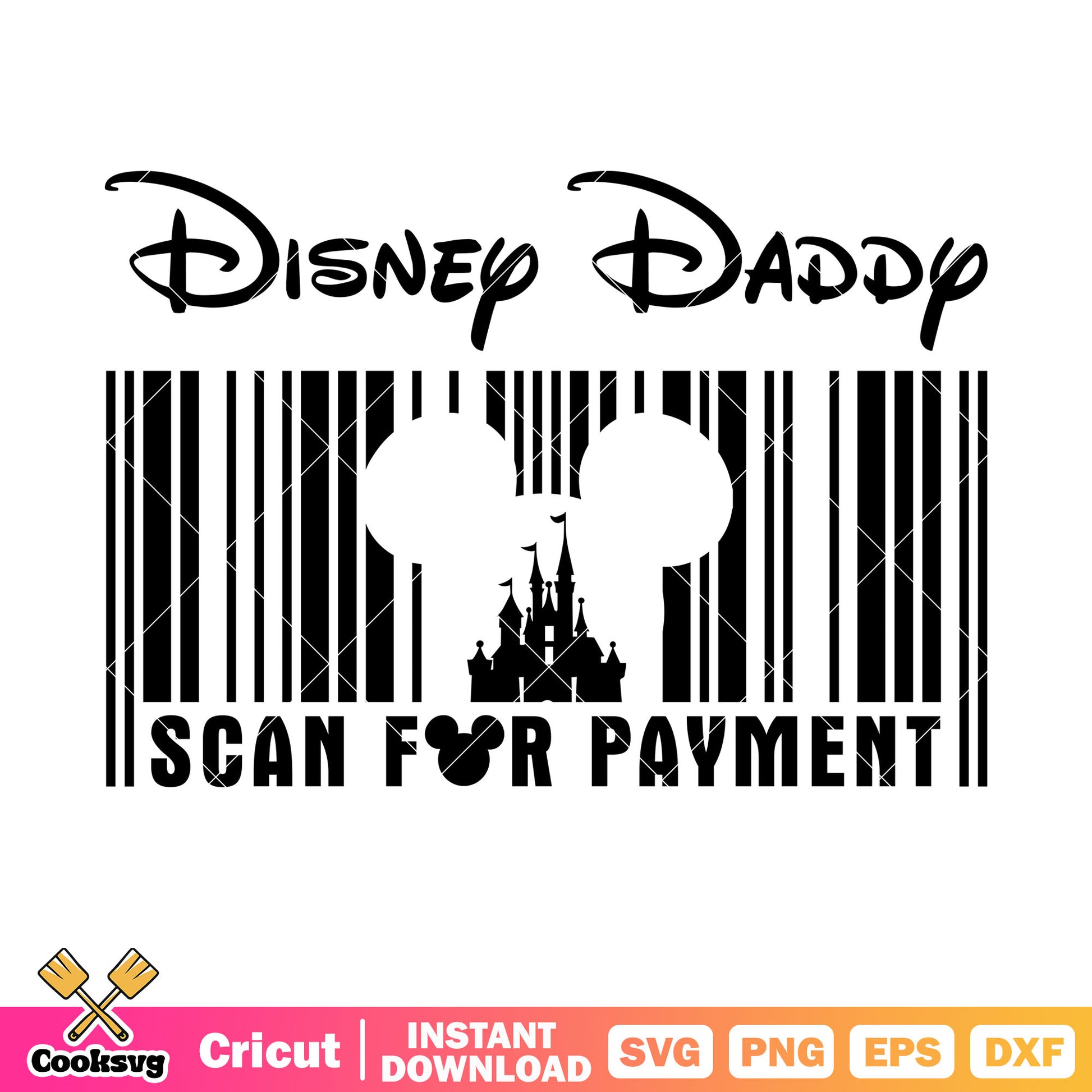 Mickey disney daddy scan head svg, mickey mouse dad​ svg