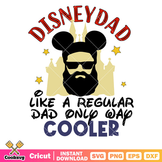 Mickey disneydad like a regular dad svg, mickey mouse head svg