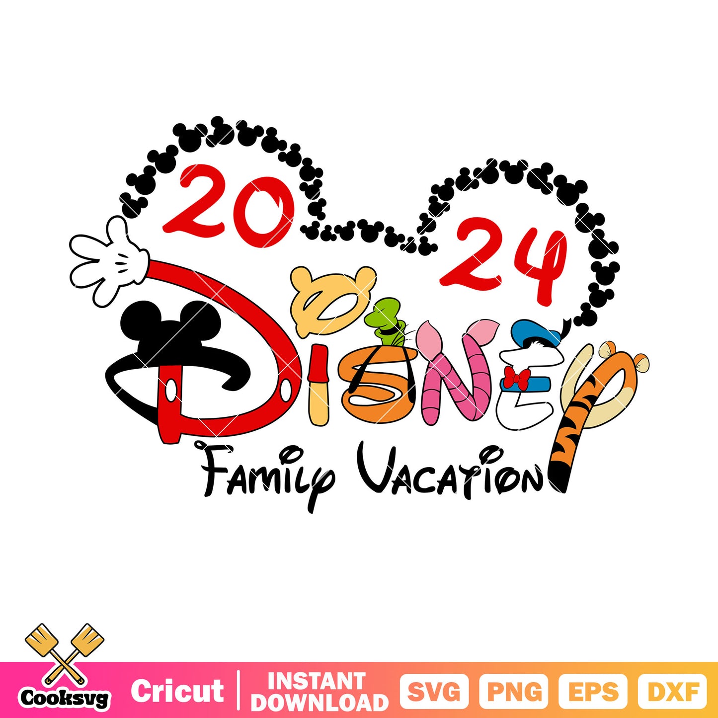 Mickey disney family vacation 2024 svg, disney family vacation shirt svg