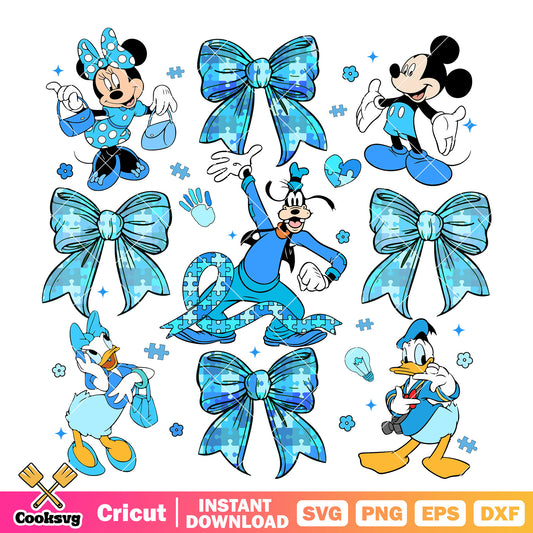 Mickey disney friends blue bow tie png, blue bow ties​ png