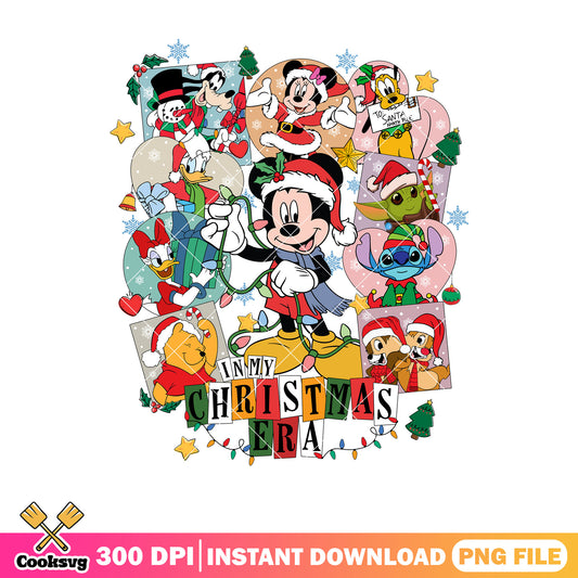 Mickey disney friends christmas era png