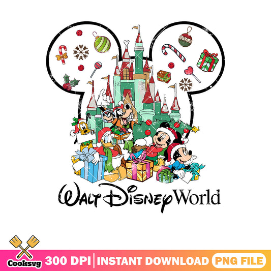 Mickey disney friends christmas ornaments png file, christmas ornament png