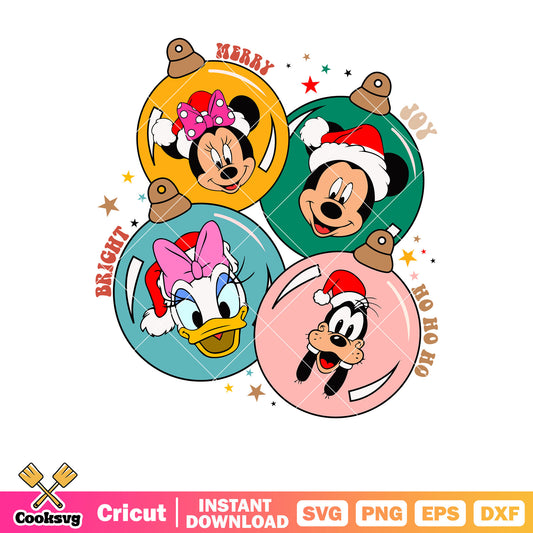 Mickey disney friends christmas svg