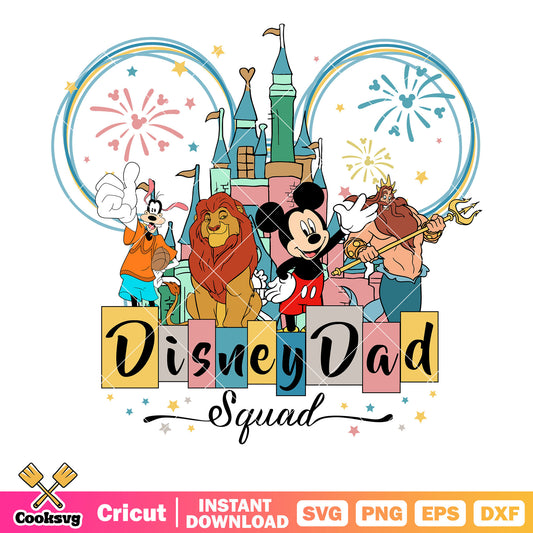 Mickey disney friends disney dad squad svg, dsney squad svg