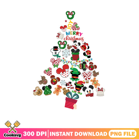 Mickey disney joy merry christmas tree png, merry christmas trees​ png