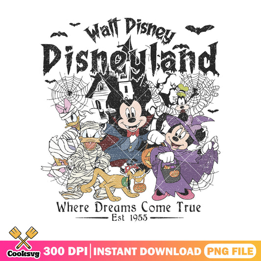Mickey disneyland design png, halloween cute png, disney art png