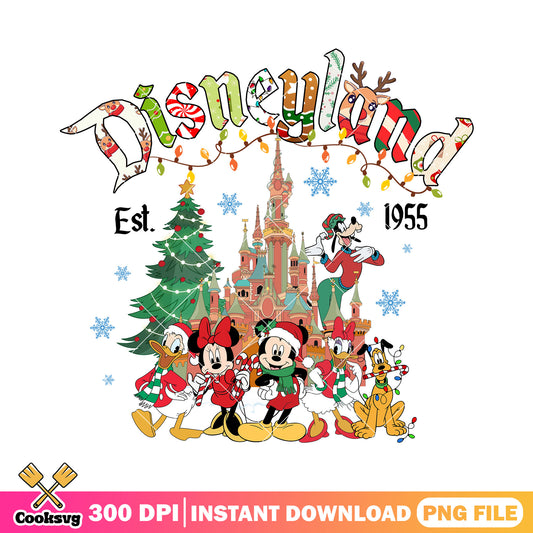 Mickey disneyland christmas est 1955 png