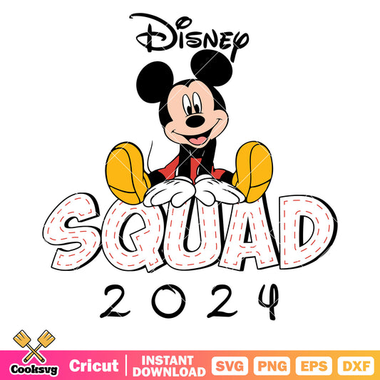 Mickey disney squad 2024 svg design, disney squad​ svg