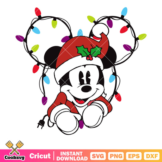 Mickey disney vintage christmas svg