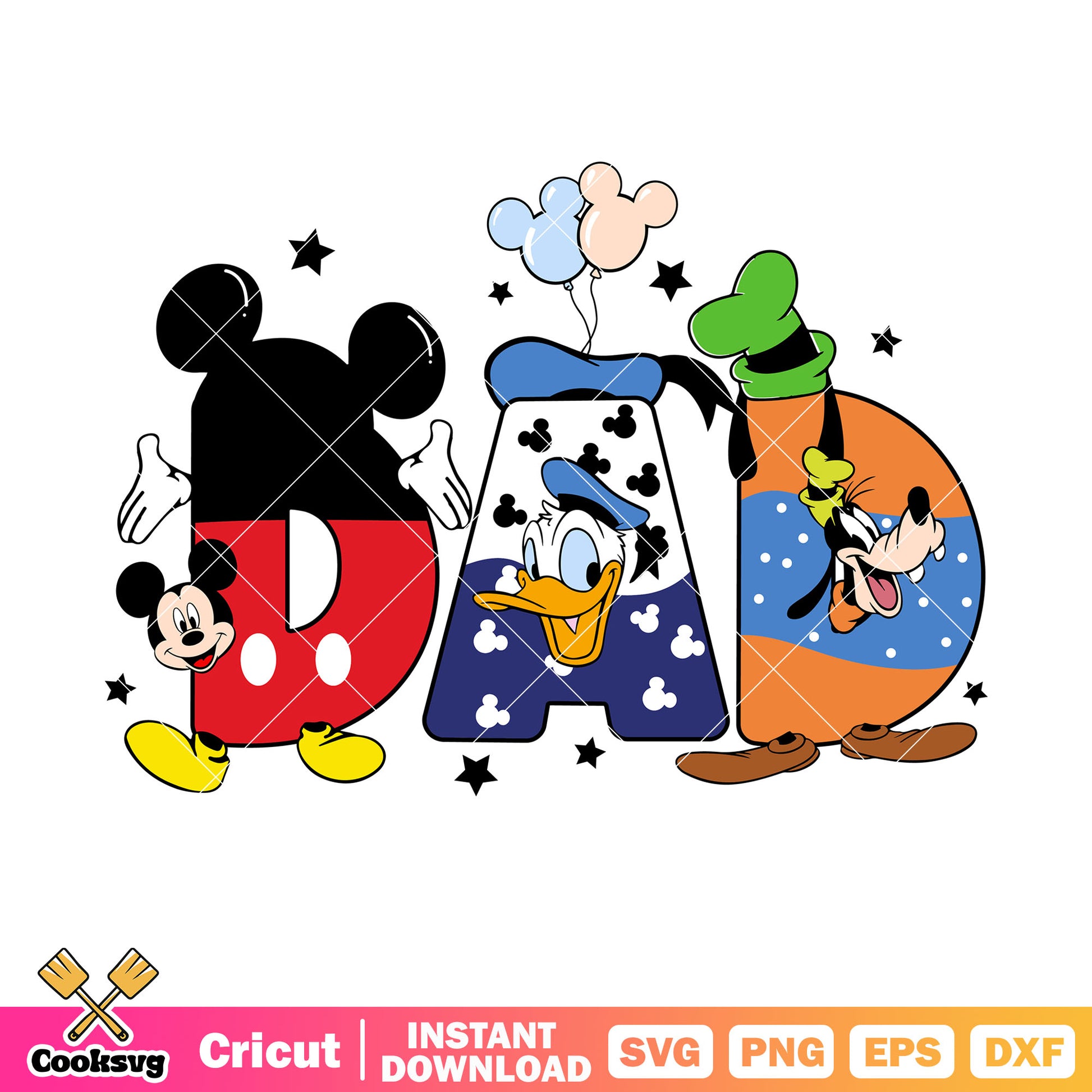 Mickey donald and goofy dad svg, mickey mouse dad svg, disney dad svg