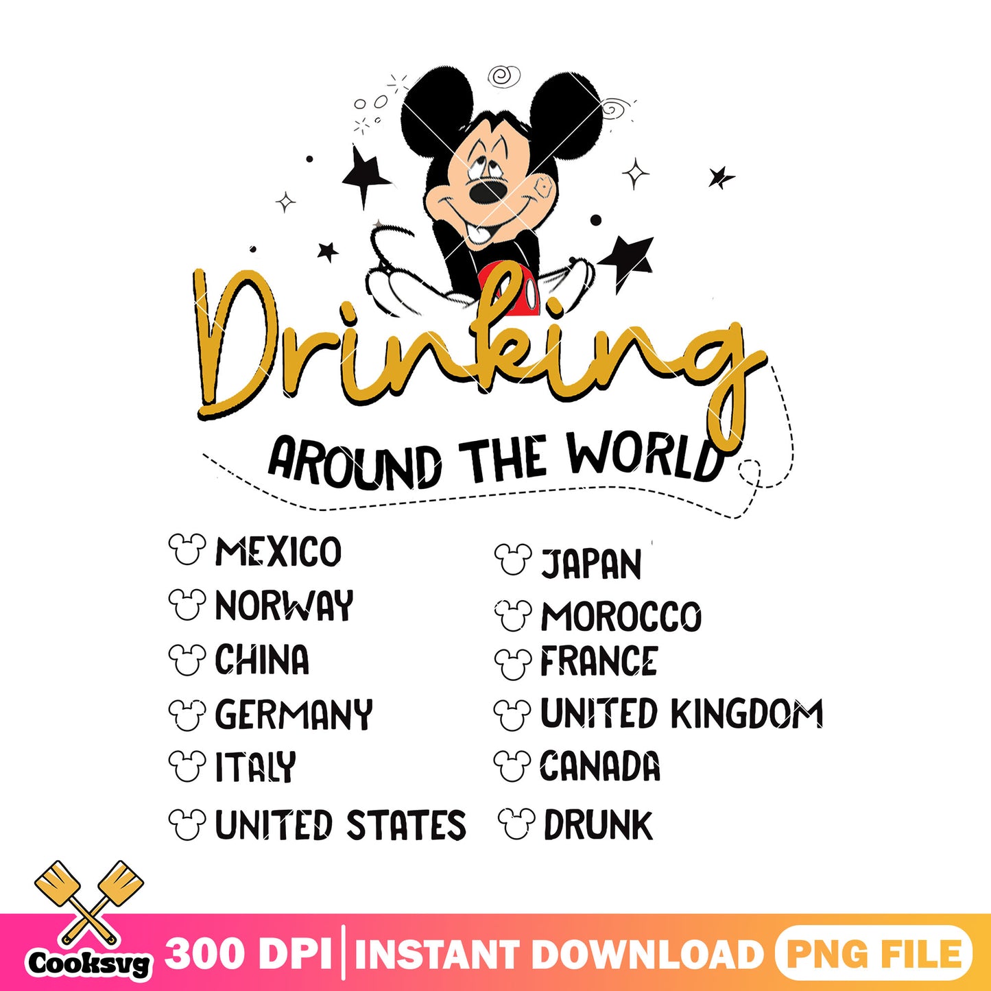 Mickey drinks world png, mickey mouse​​ png, disney drinks png