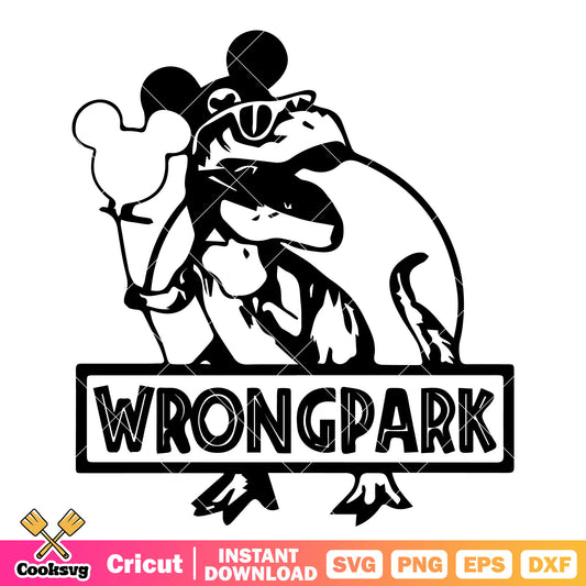 Mickey ears dinosaur wrongpark svg, disney dinosaur​ svg, mickey ears svg