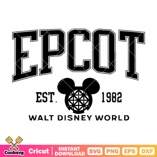 Mickey epcot disney world est 1982 svg, walt disney world​ svg