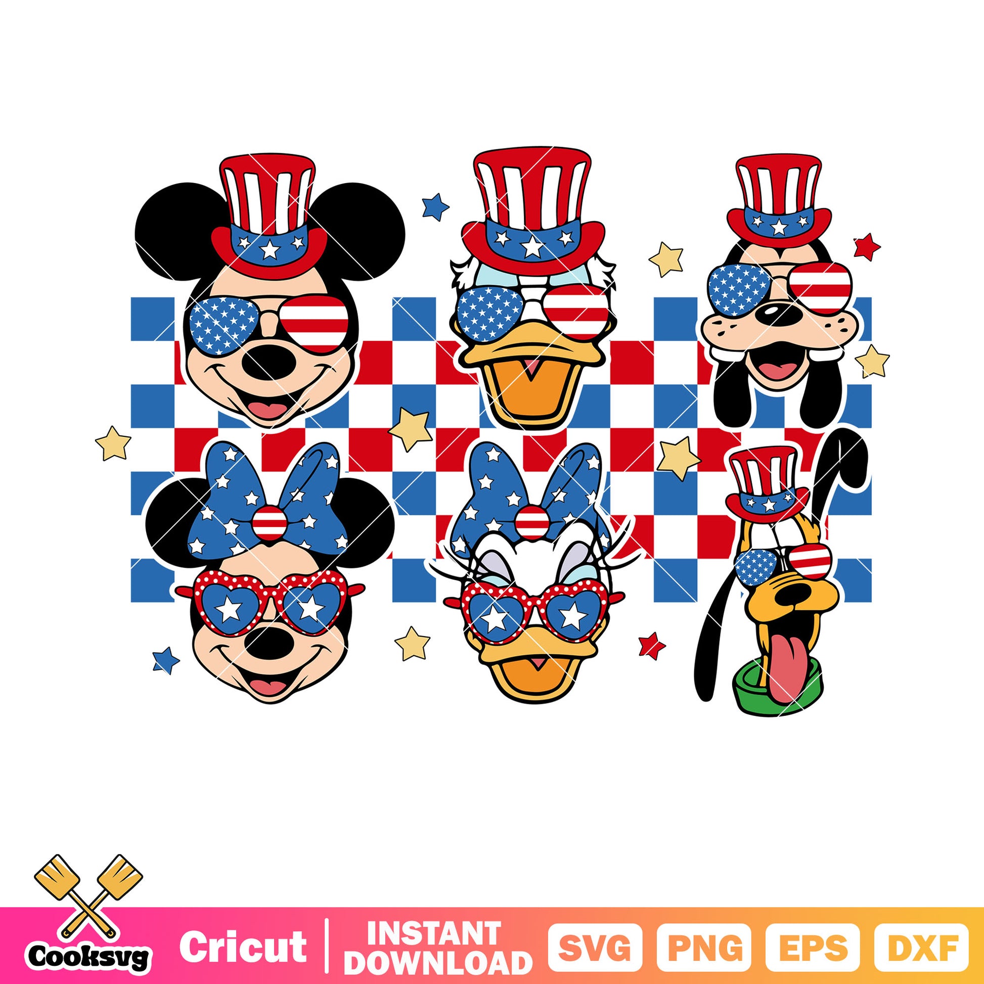 Mickey friends 4th of july hat svg, 4th of july hats​ svg, 4th of july mickey​ svg