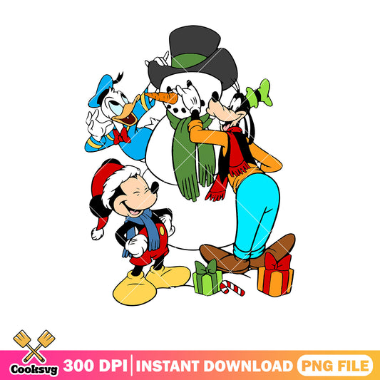 Mickey friends and snow white png