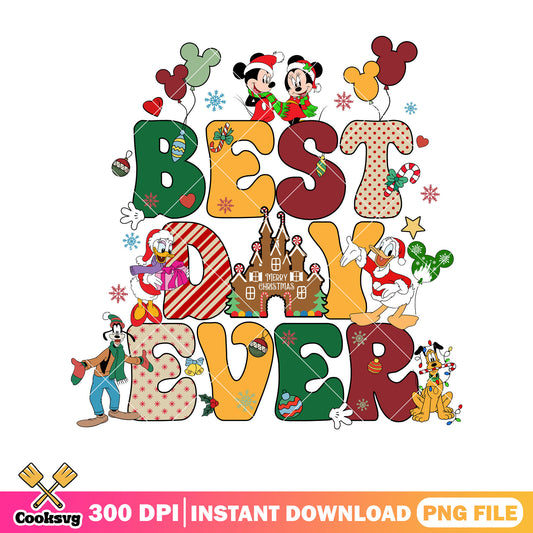 Mickey friends best day ever christmas png