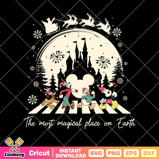 Mickey friends christmas magical place svg