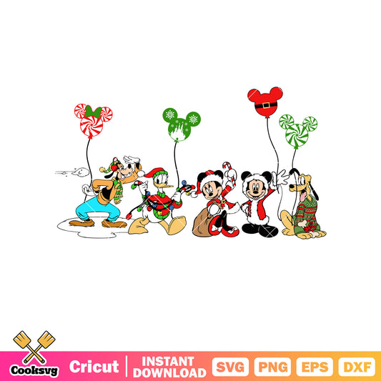 Mickey friends christmas outfit svg