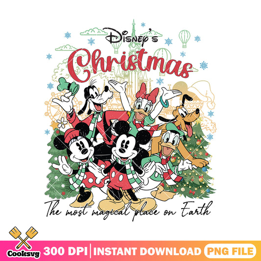 Mickey friends vintage christmas png