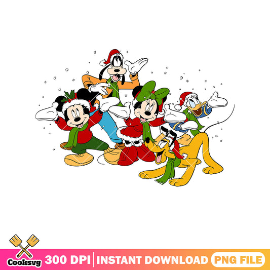 Mickey friends christmas season png